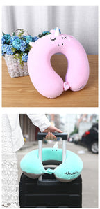 Unicorn Memory Foam Travel Neck Pillow for Girls