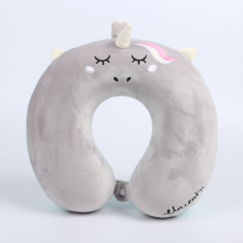 Unicorn Memory Foam Travel Neck Pillow for Girls