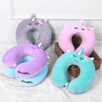 Unicorn Memory Foam Travel Neck Pillow for Girls