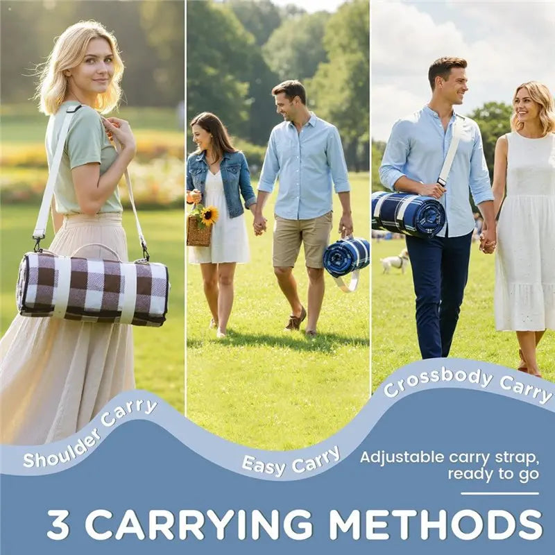 Cozy Foldable Travel Blanket with Carry Strap