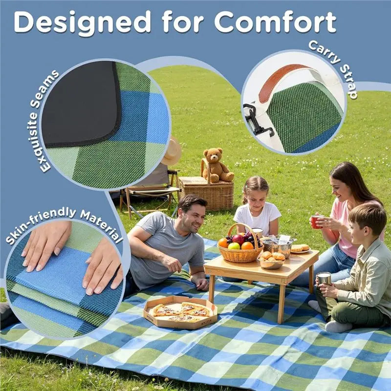 Cozy Foldable Travel Blanket with Carry Strap