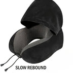 Memory Foam Travel Neck Pillow with Washable Cover