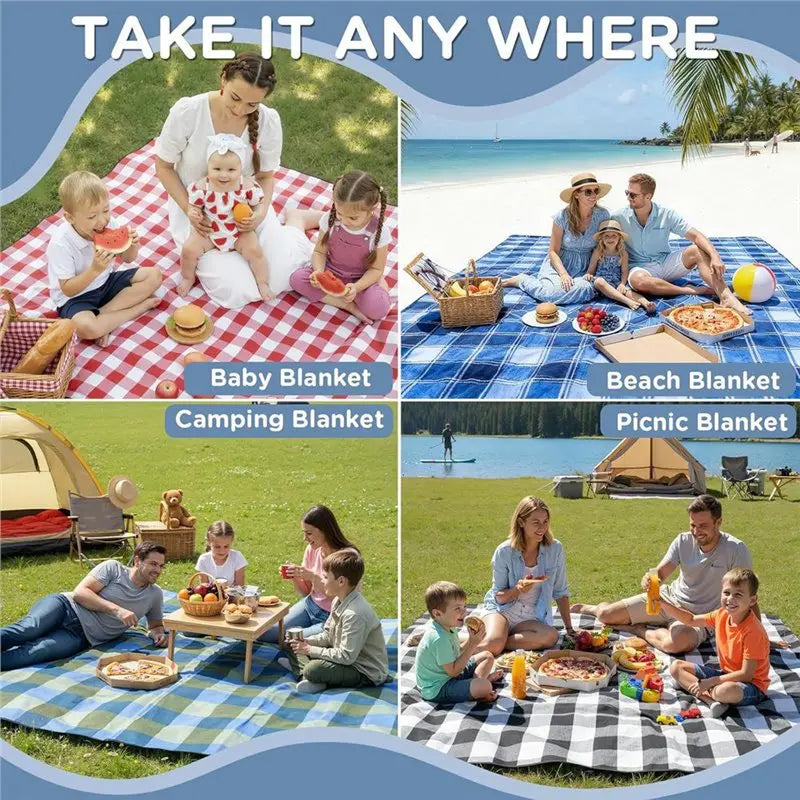 Cozy Foldable Travel Blanket with Carry Strap