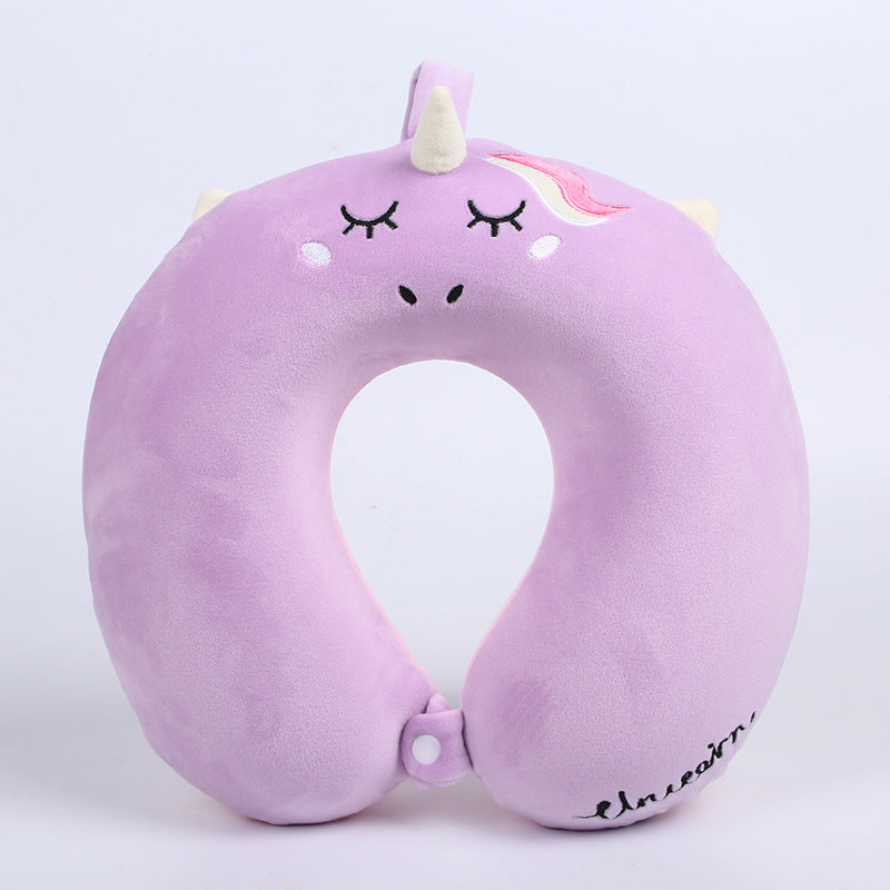 Unicorn Memory Foam Travel Neck Pillow for Girls